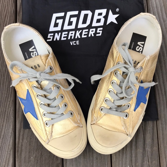 blue golden goose sneakers